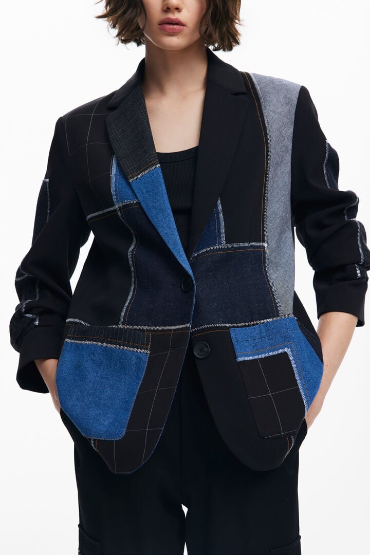 Blazer patchwork combinada | Desigual