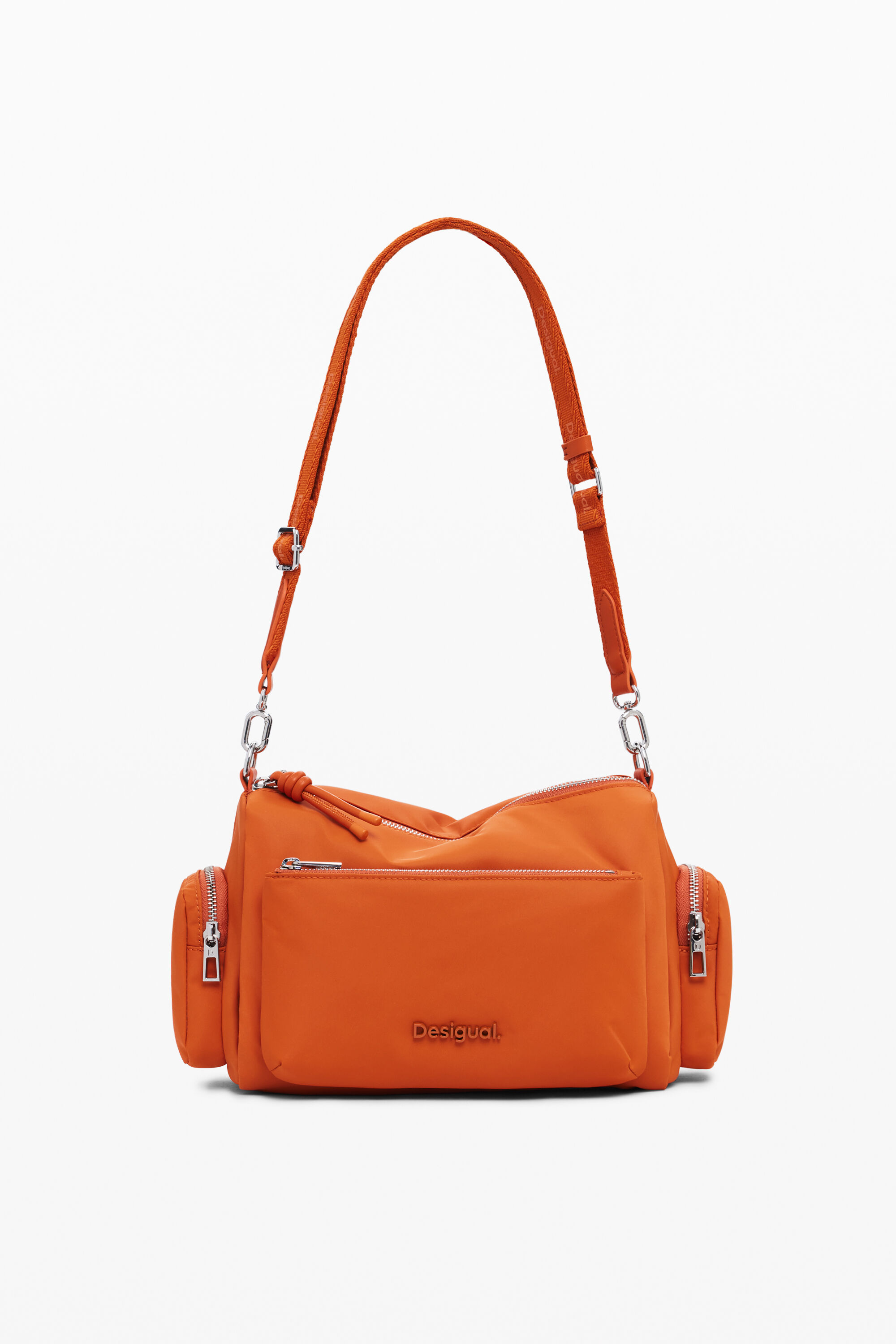 Desigual Small Logo Bag In Orange
