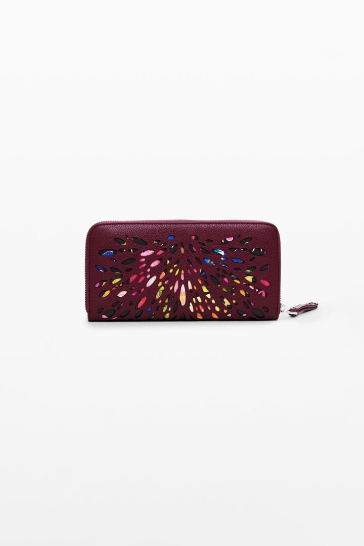 Geperforeerde portemonnee met glas-in-lood-design | Desigual