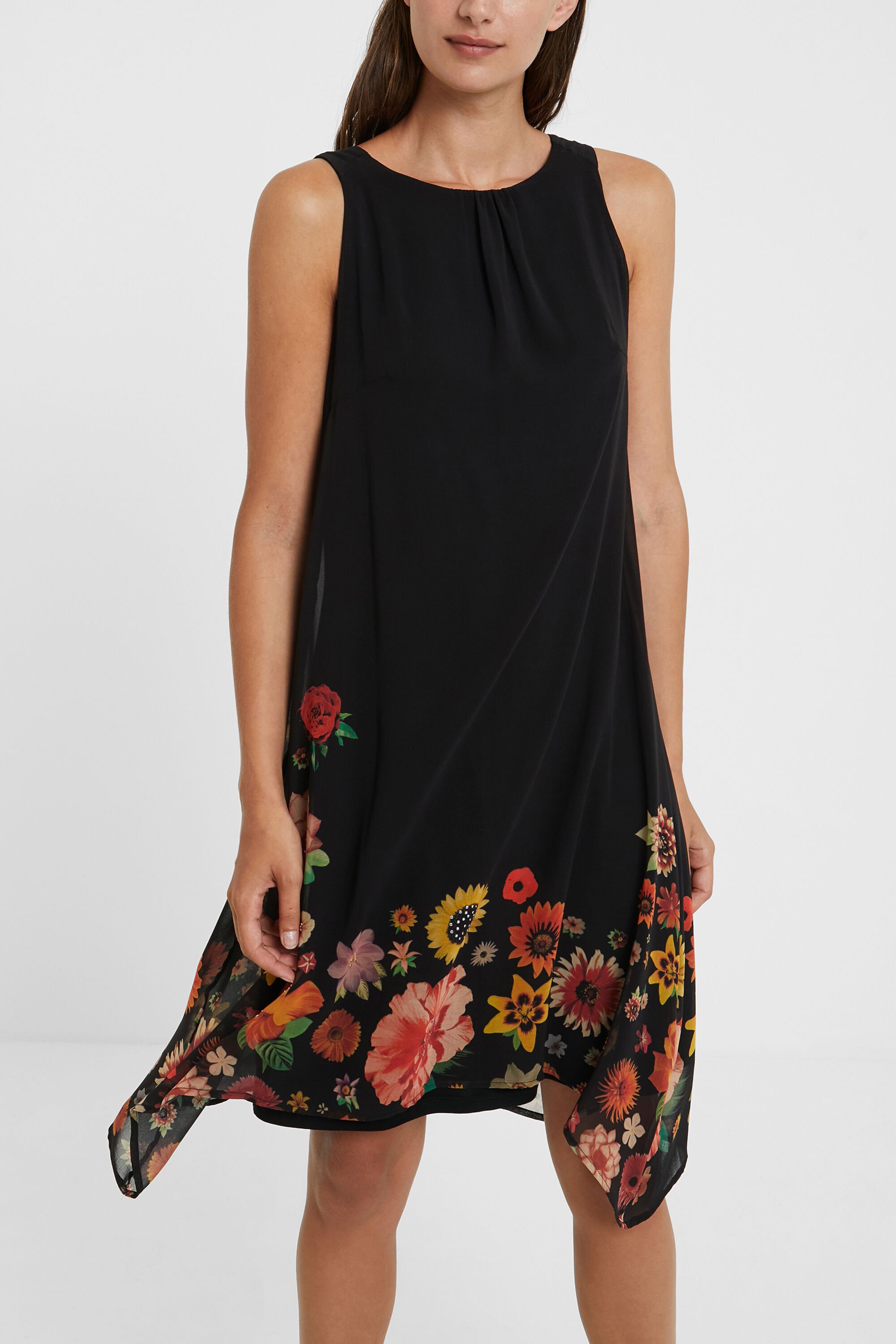 Sleeveless floral dress Desigual