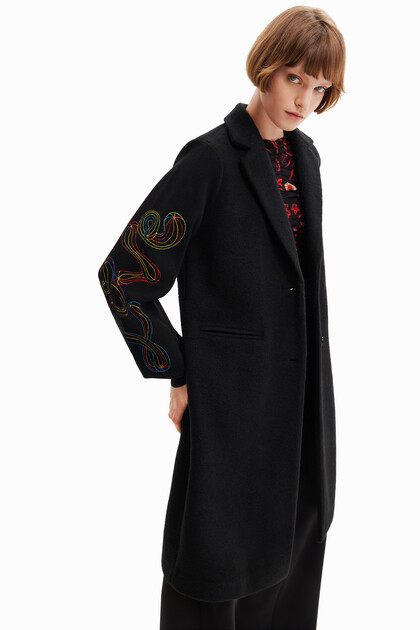 Long embroidered coat