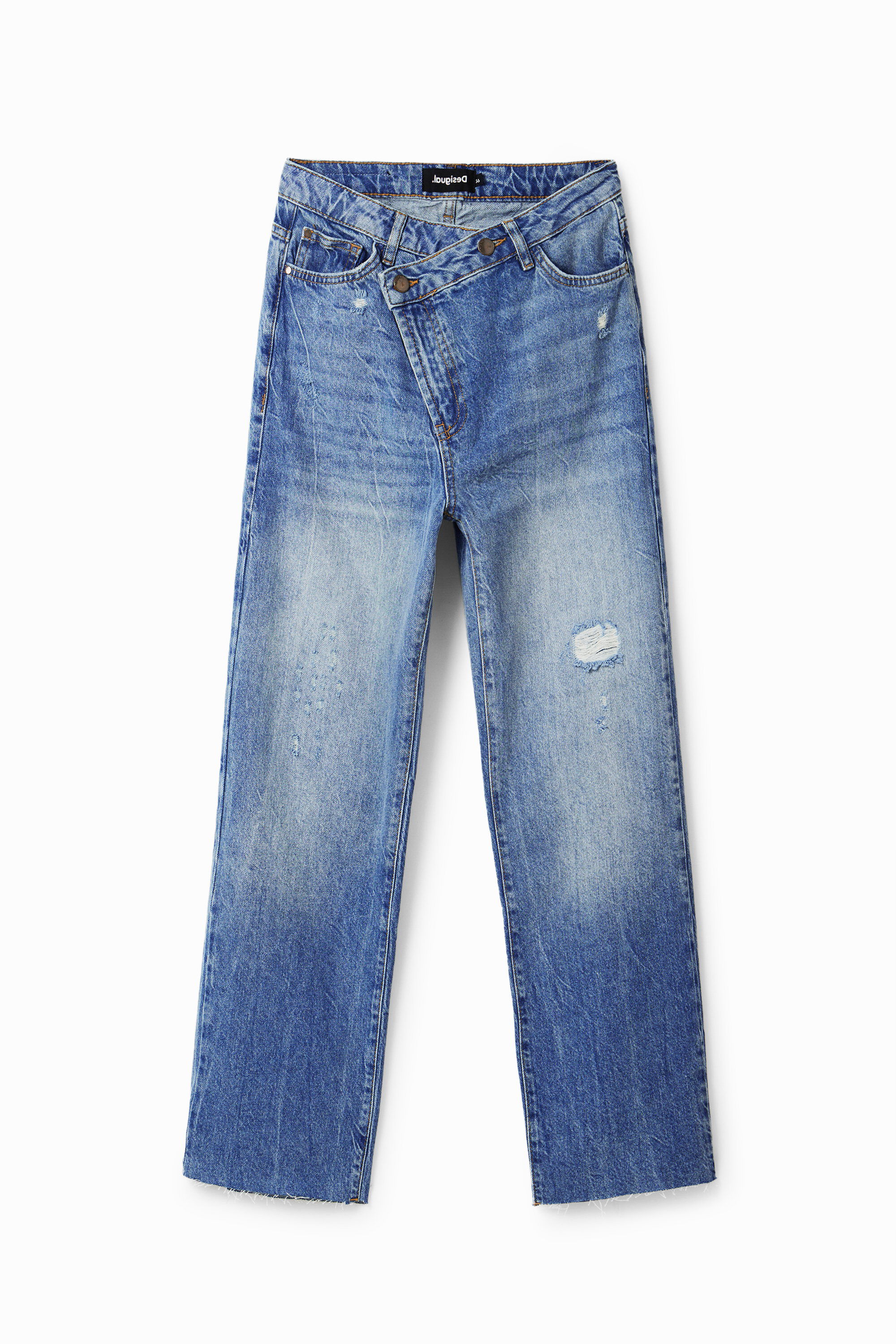 Twisted boyfriend jeans | Desigual.com