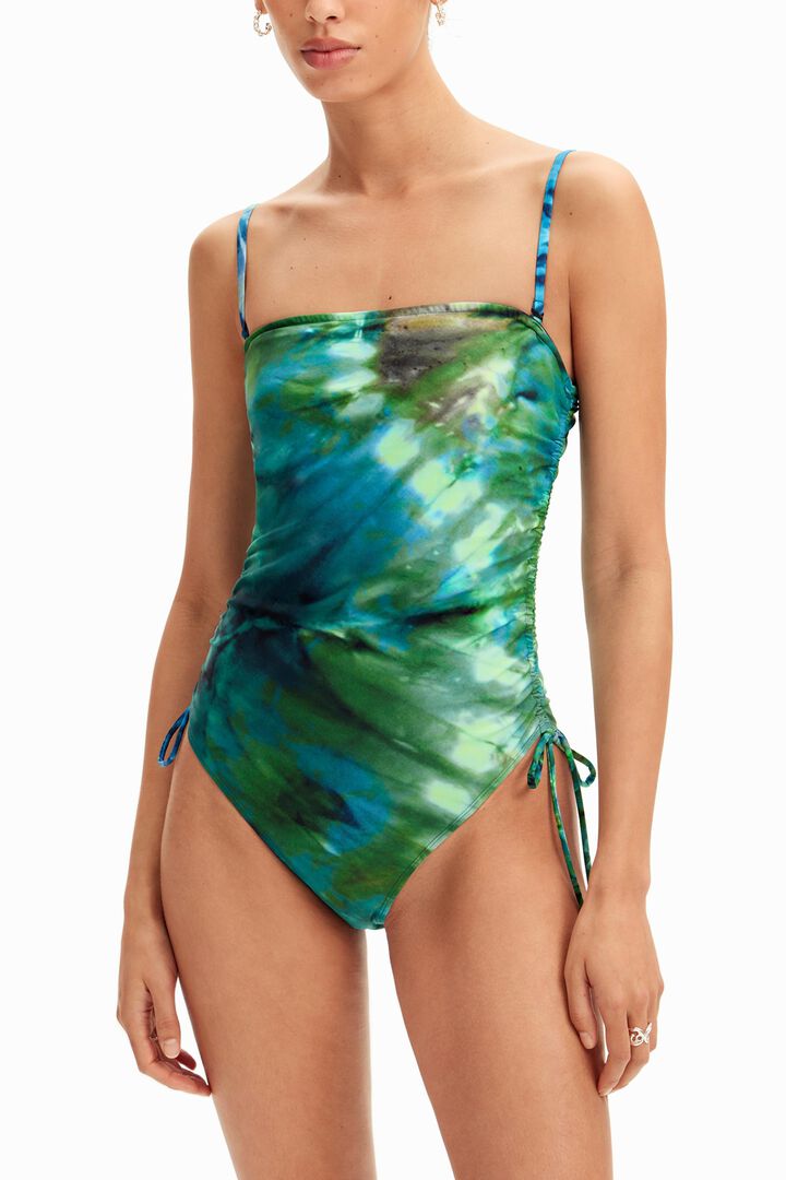 Tie-dye bandeau swimsuit | Desigual