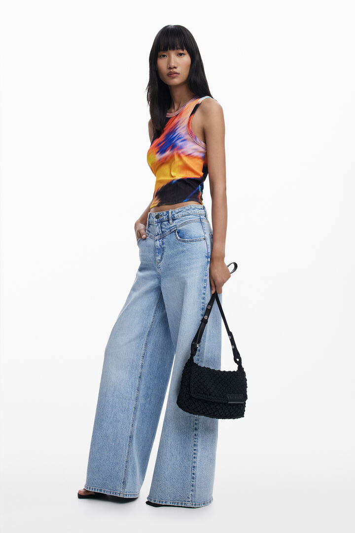 Medium crochet crossbody bag | Desigual