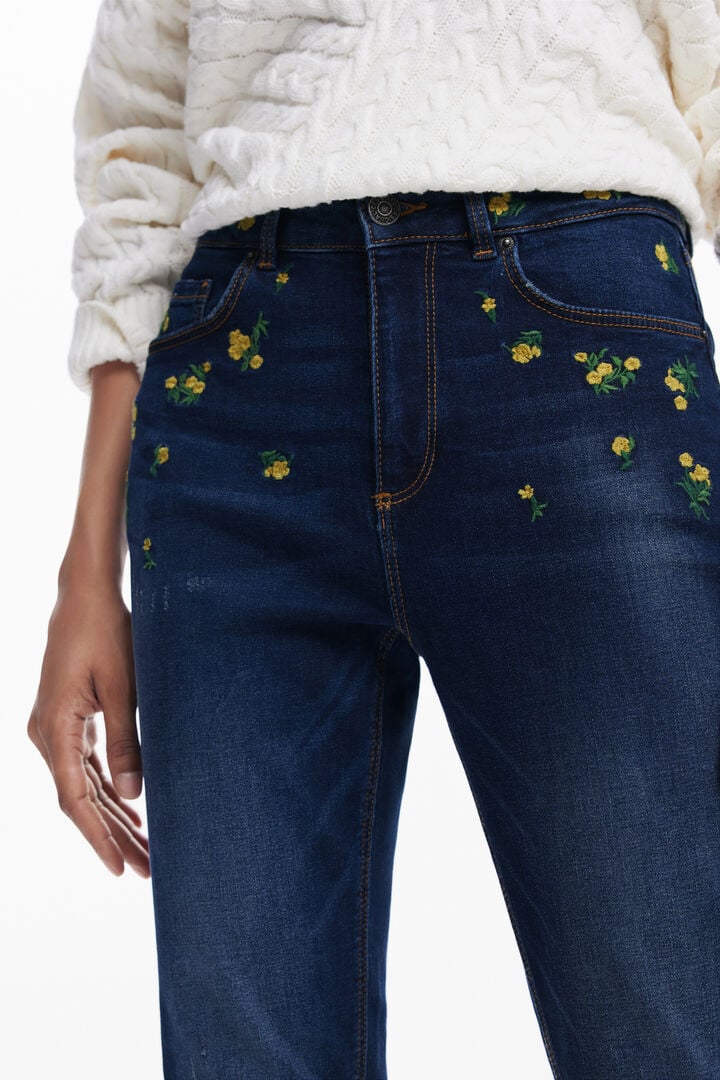 Floral denim pants | Desigual