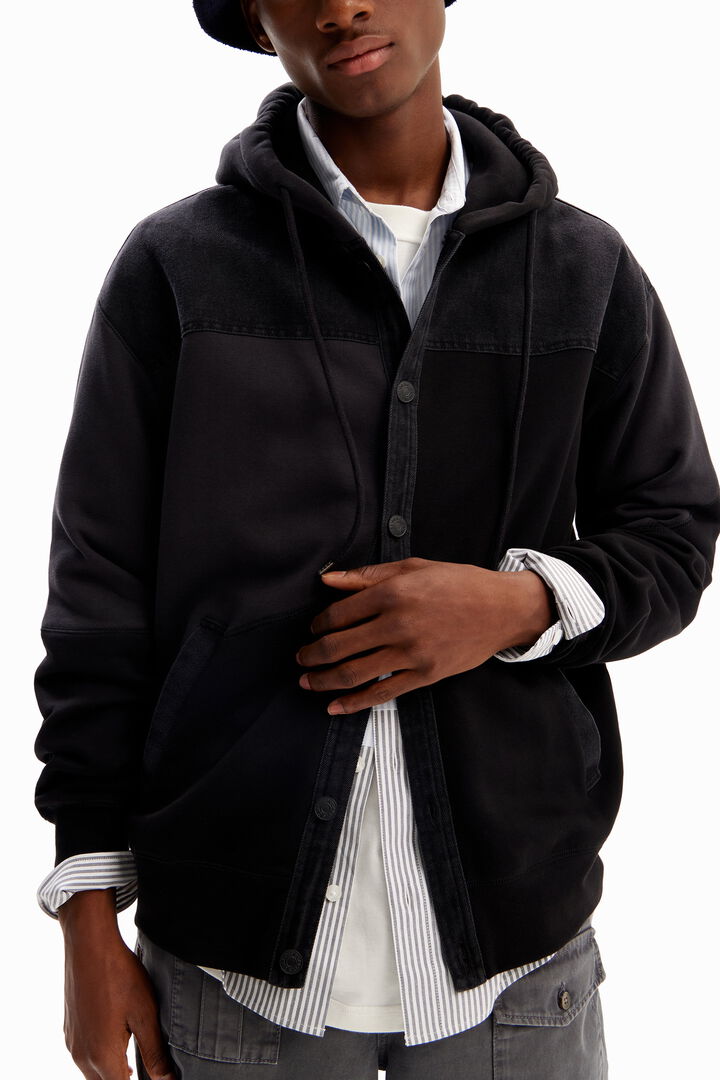 Hybrid denim hoodie | Desigual