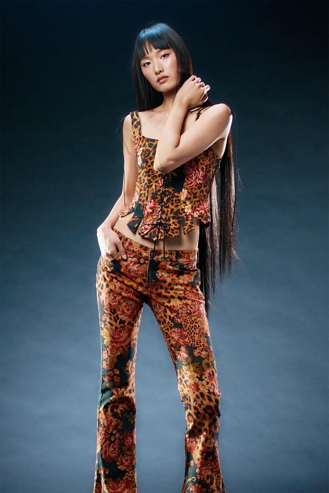 Printed Flare Jeans multicolour Women's I Desigual.com