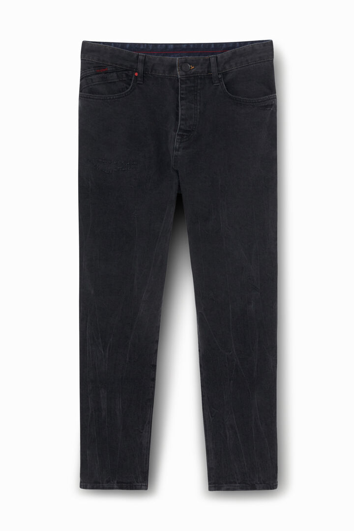 Donkere straight fit jeans