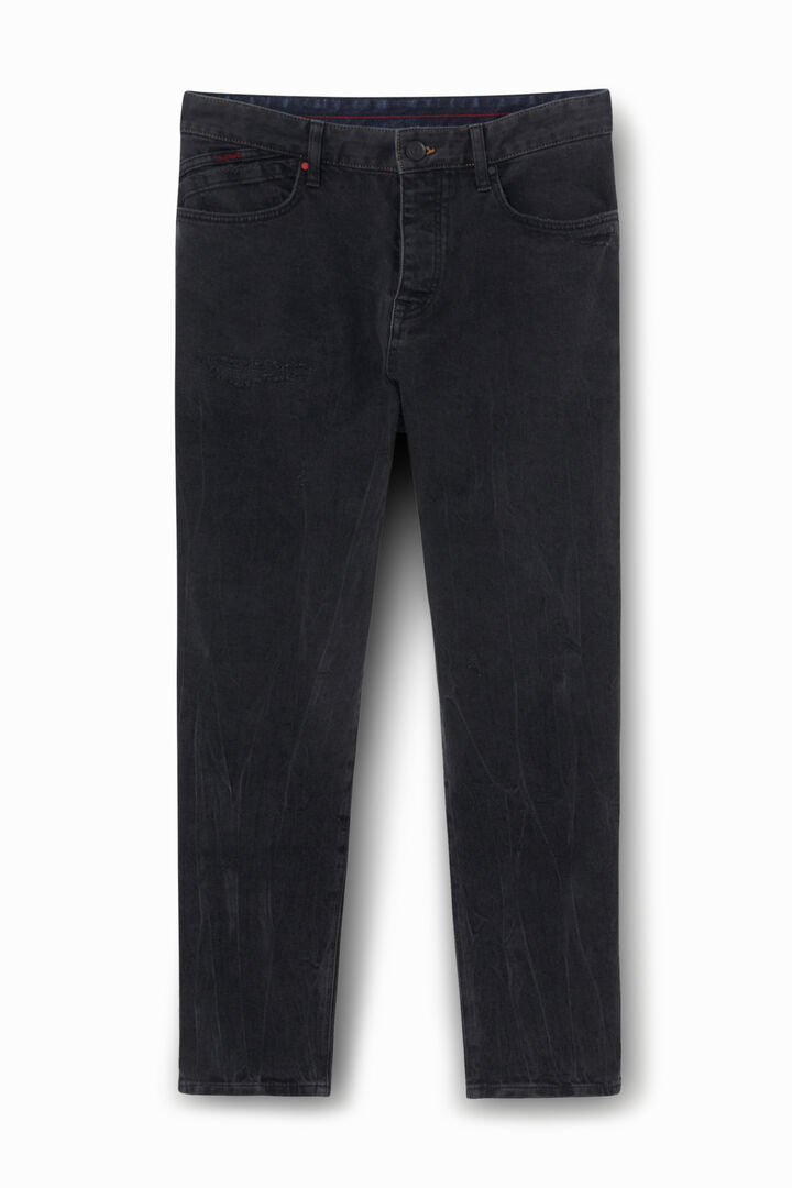 Pantalon en jean droit sombre