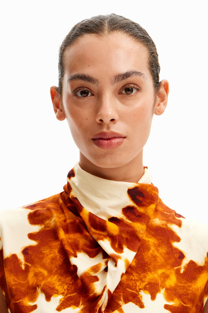 Camiseta drapeada tie-dye | Desigual
