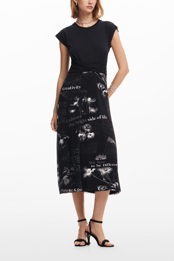 Midikleid mit Texten | Desigual