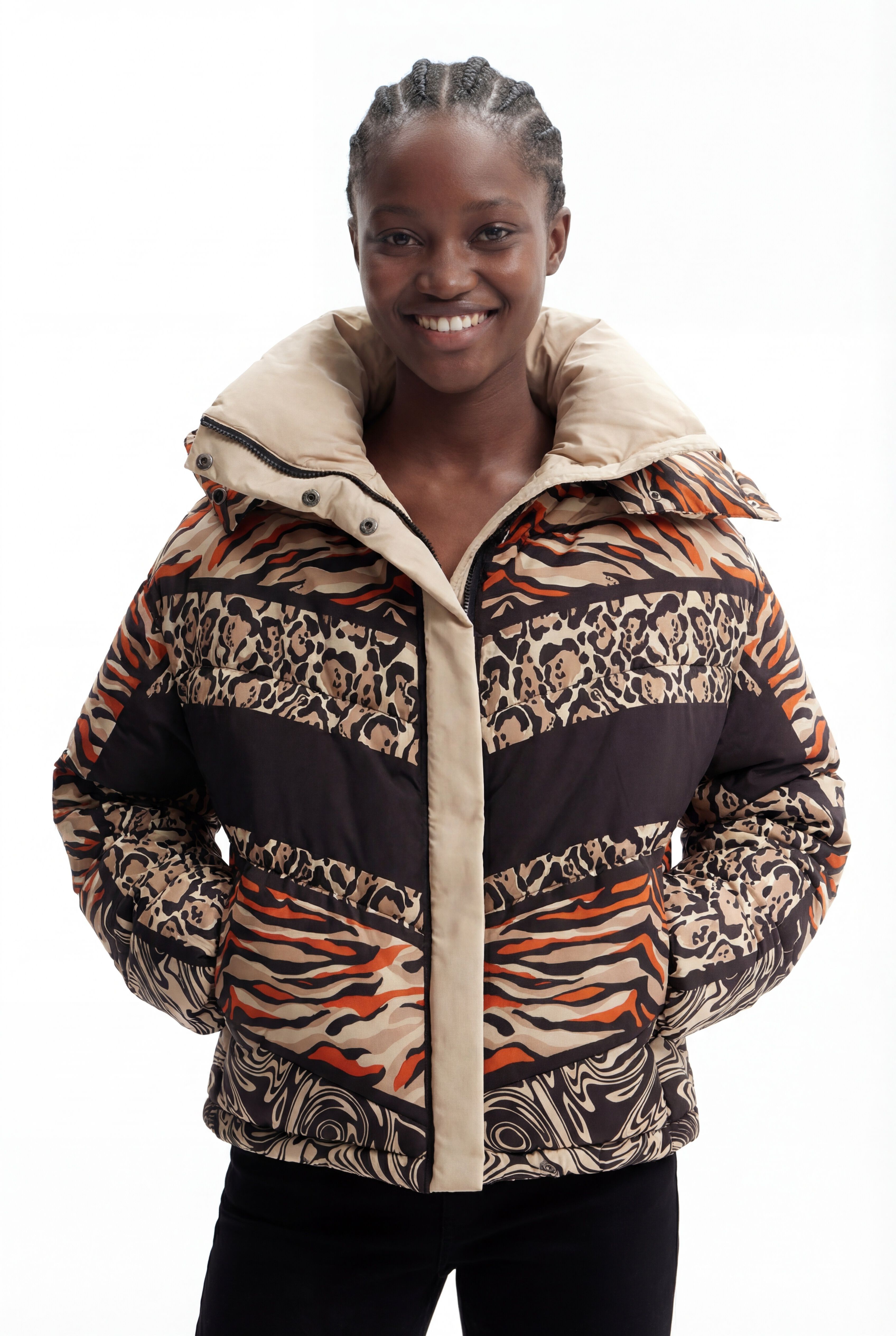 Chaqueta acolchada patch - WHITE - L