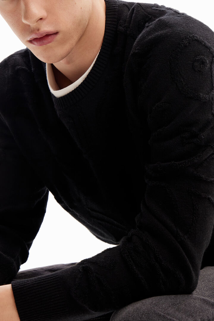 Textured motif pullover | Desigual