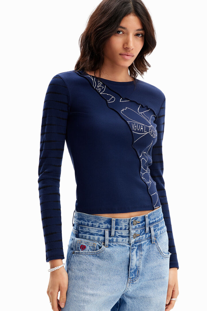 Camiseta patch flores | Desigual