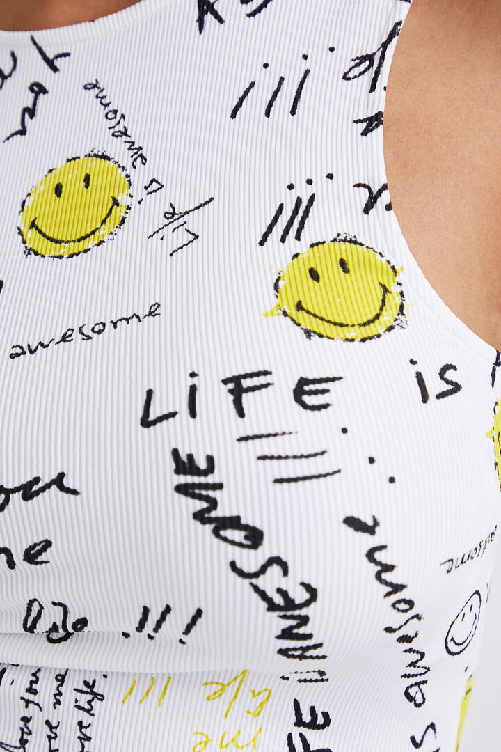 Crop-Top Slim Fit Smiley® | Desigual
