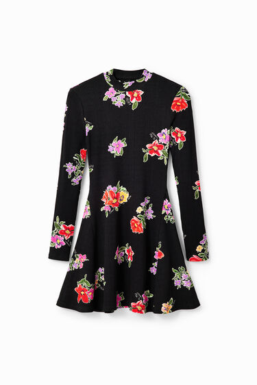 Vestido corto skater flores | Desigual