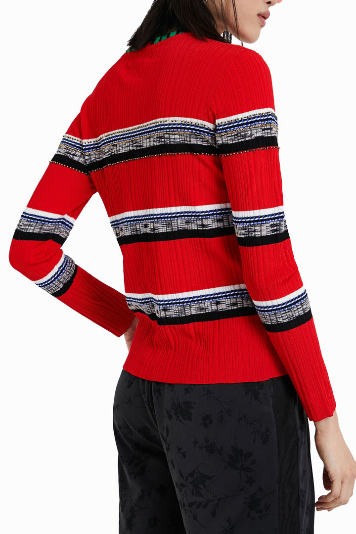 Jersey rayas y pedrería | Desigual