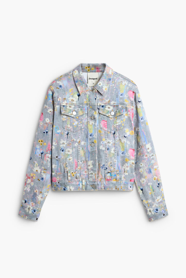 Jaqueta denim estampada