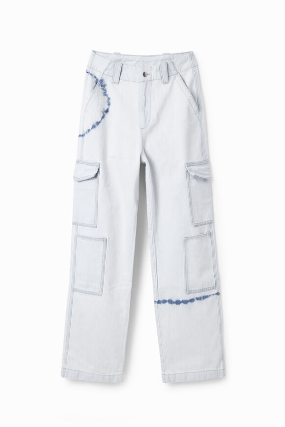 Jean cargo tie and dye