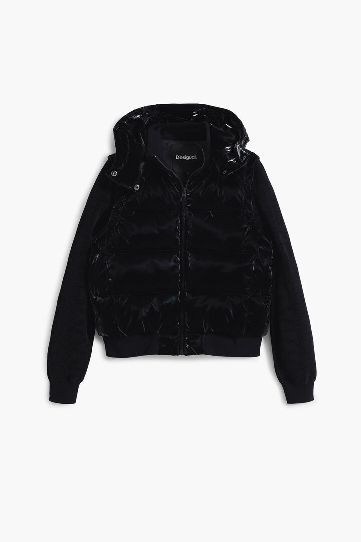 Shiny convertible padded jacket | Desigual