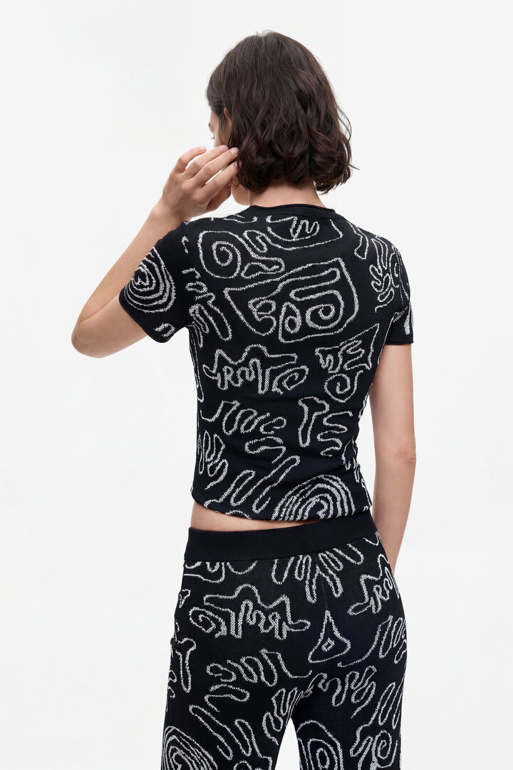 Camiseta de Malha Jacquard