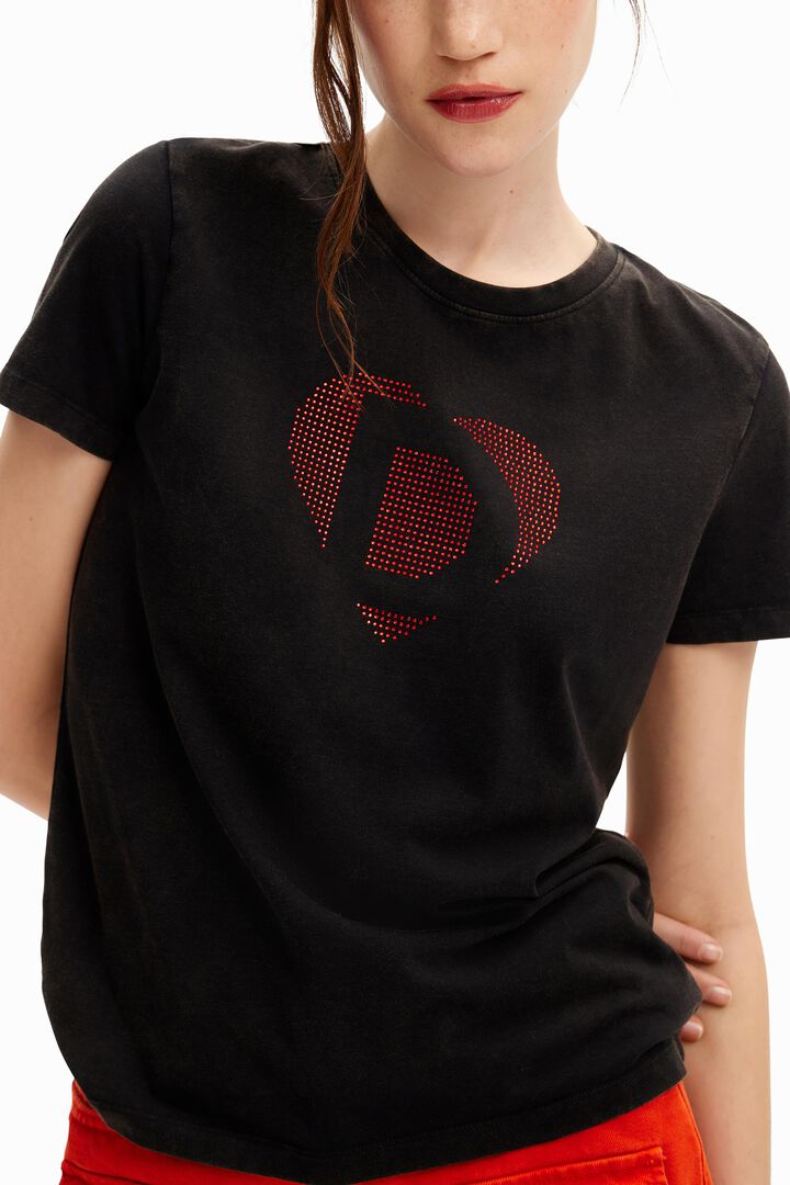 Rhinestone imagotype T-shirt | Desigual