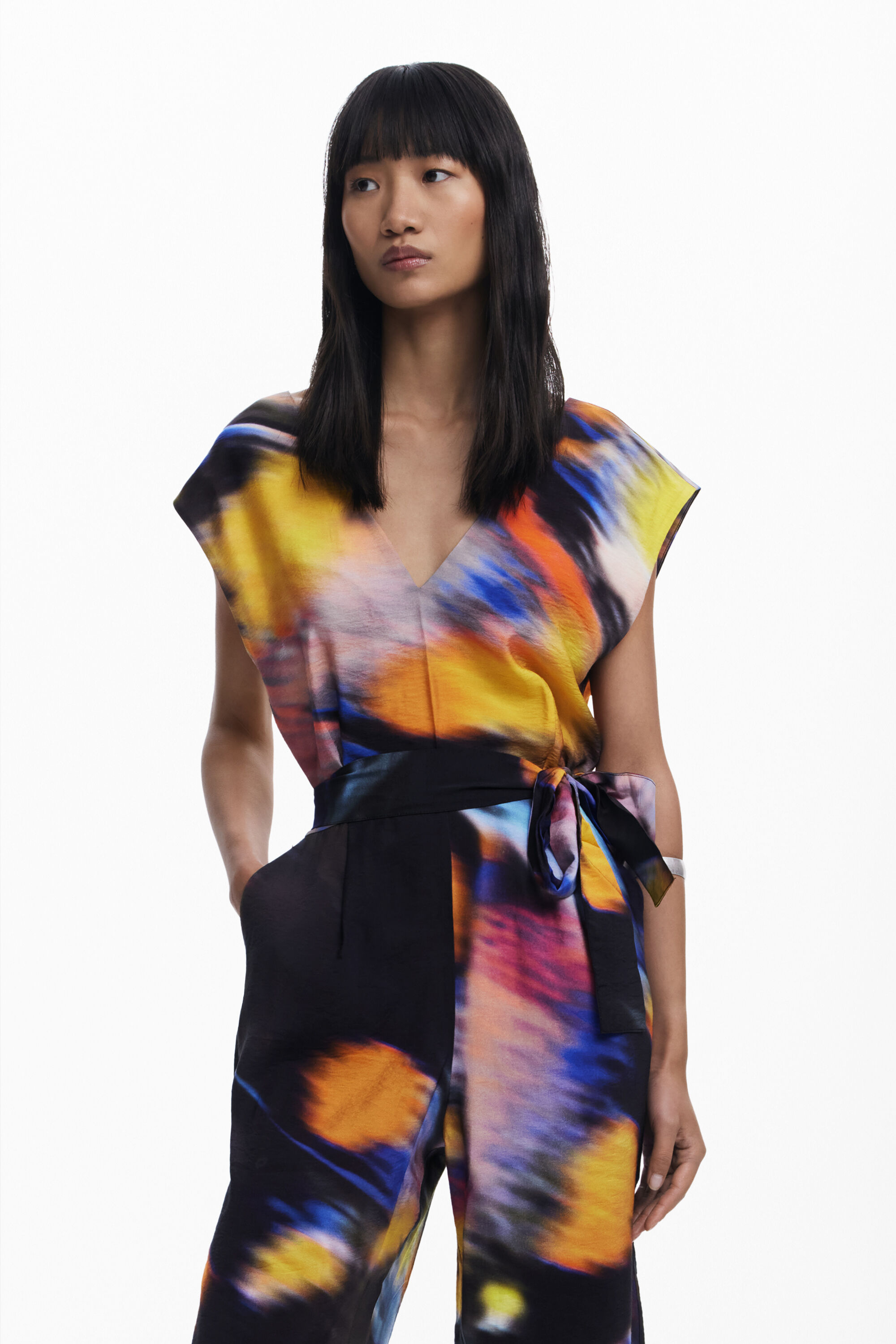 Desigual Jumpsuit Designed By Mr. Christian Lacroix In Black