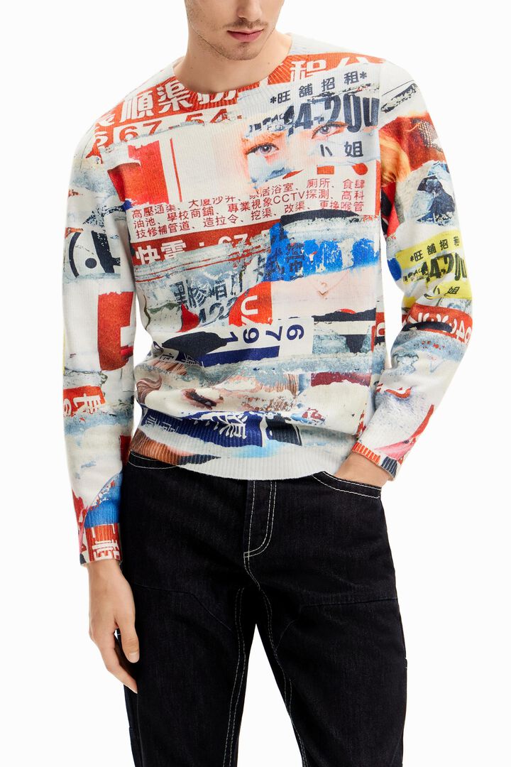 Magazine print sweatshirt