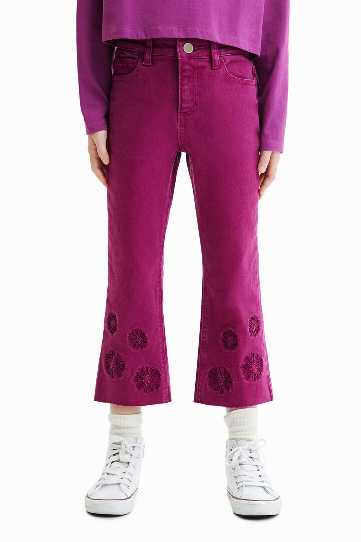 Jean patte d'éph court floqué | Desigual