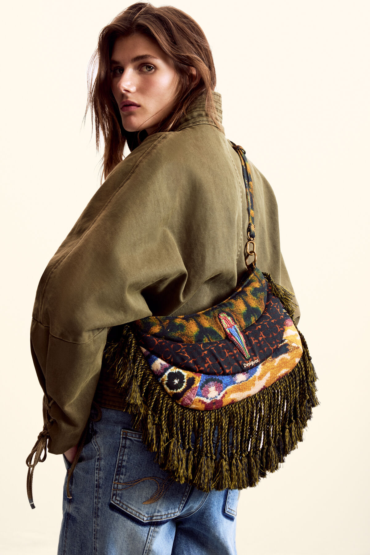Fringed bag designed by Mr. Christian Lacroix multicolour women