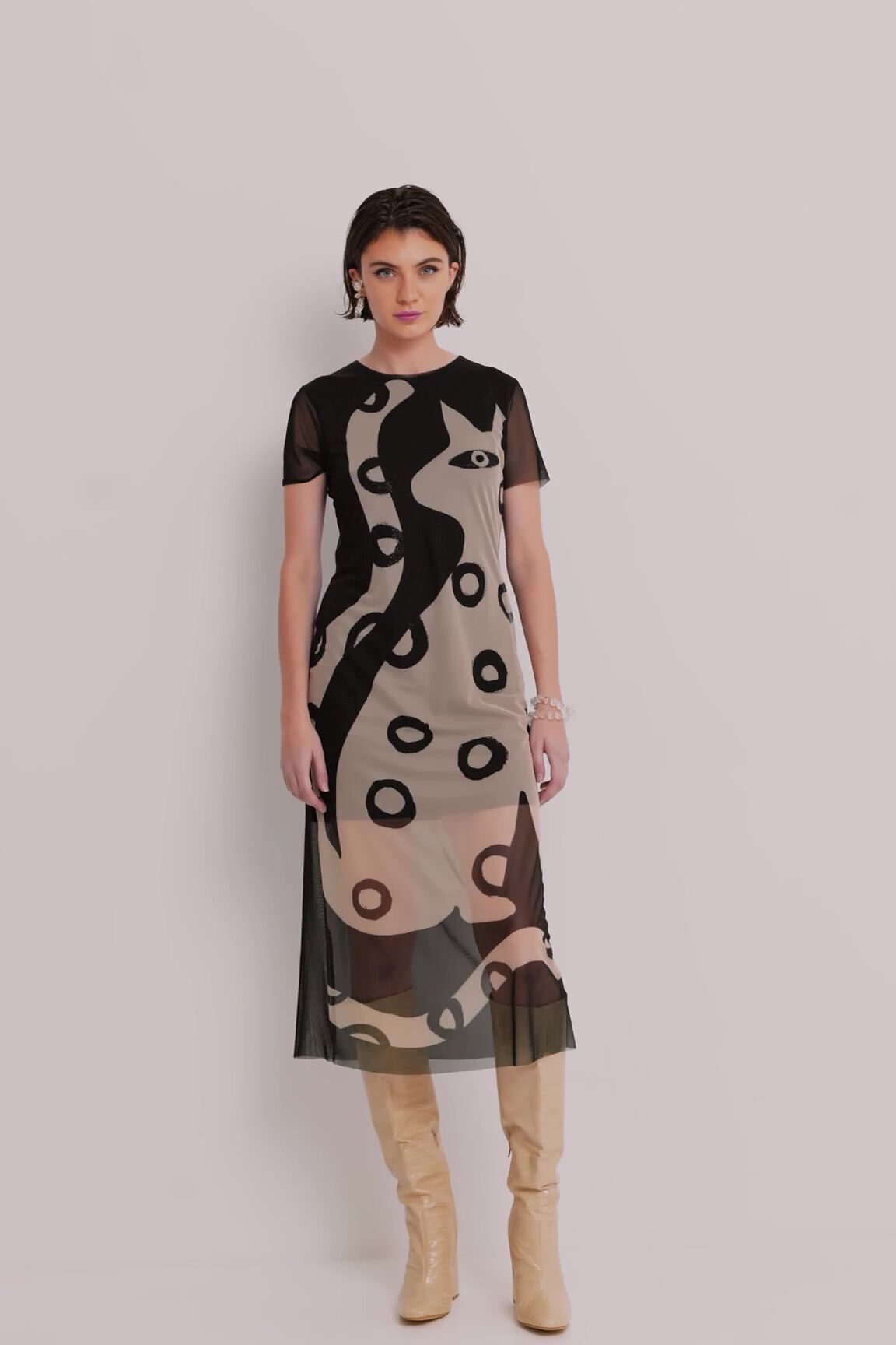 robe longue semi transparente