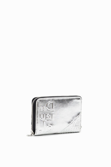 Cartera petita patch metal·litzat | Desigual