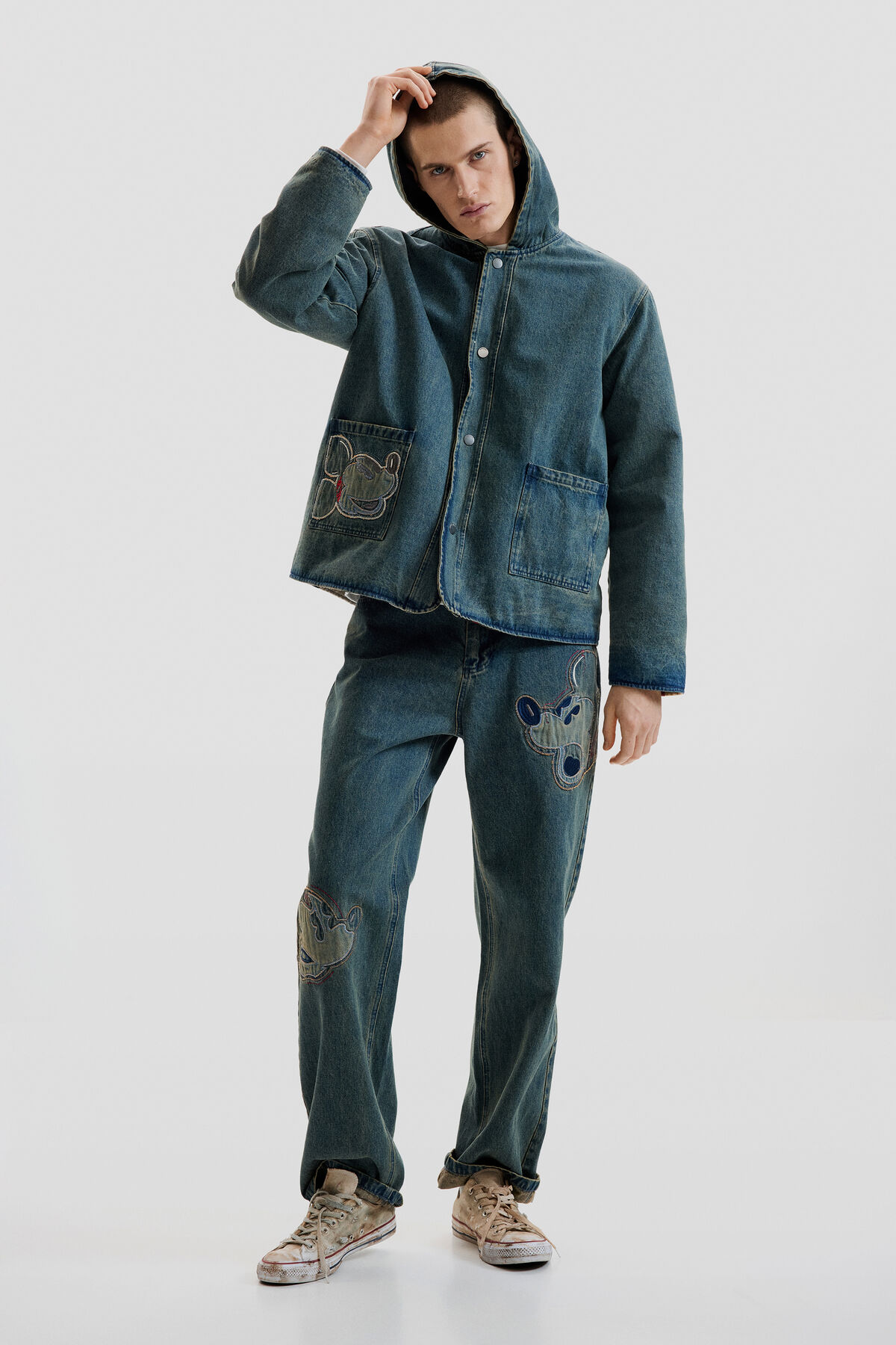 Disney™パッチ付きデニムパンツ 青 メンズ I Desigual.com