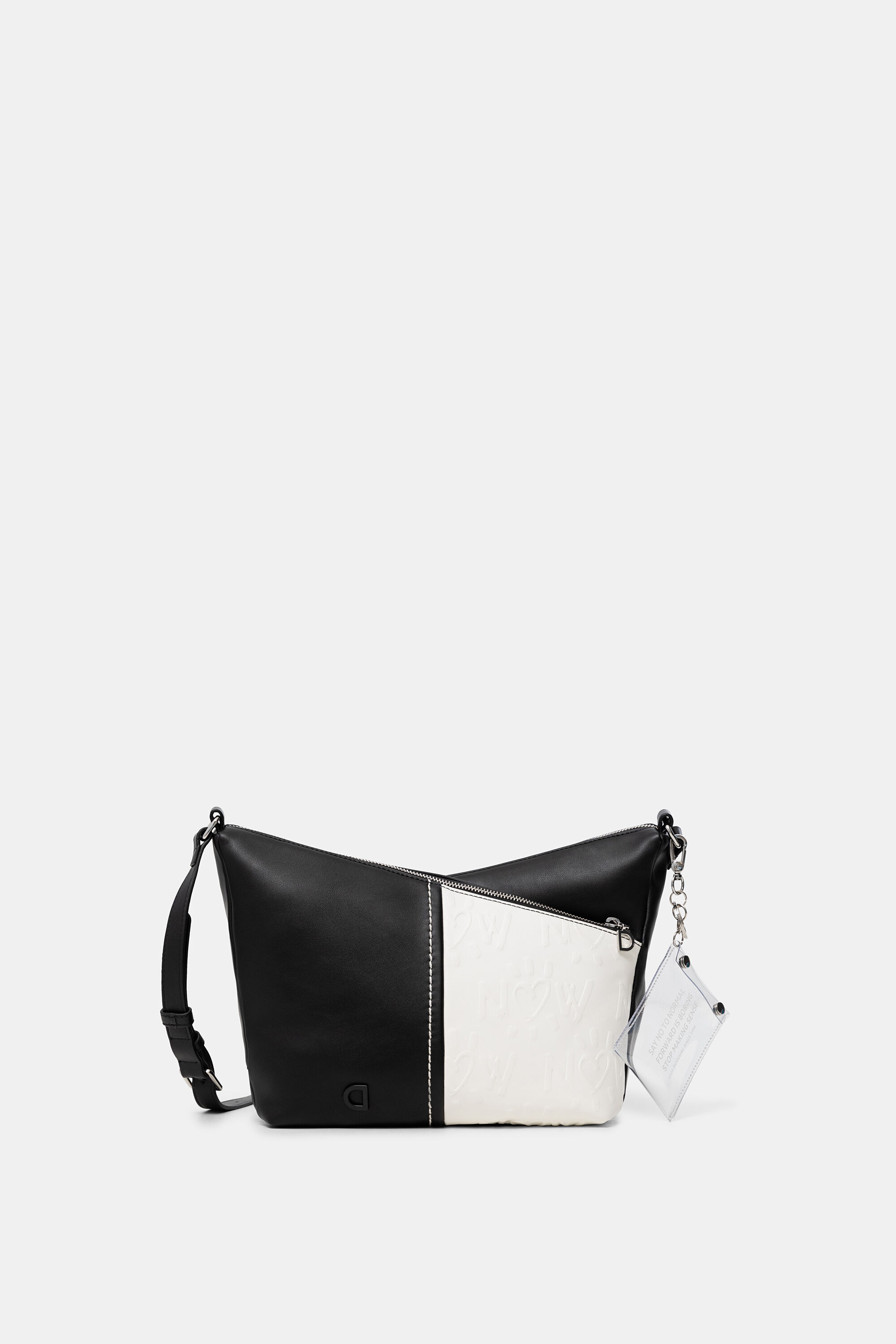 Desigual Crossed Silhouette Mini-bag In Black