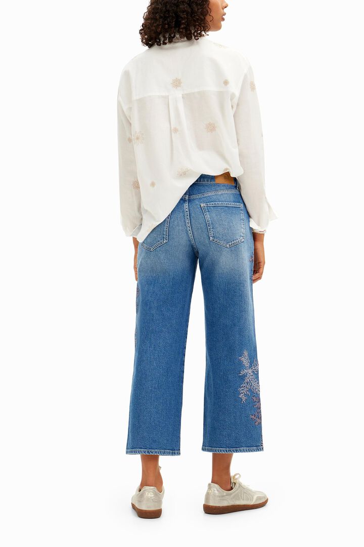 Pantalon en denim floral | Desigual