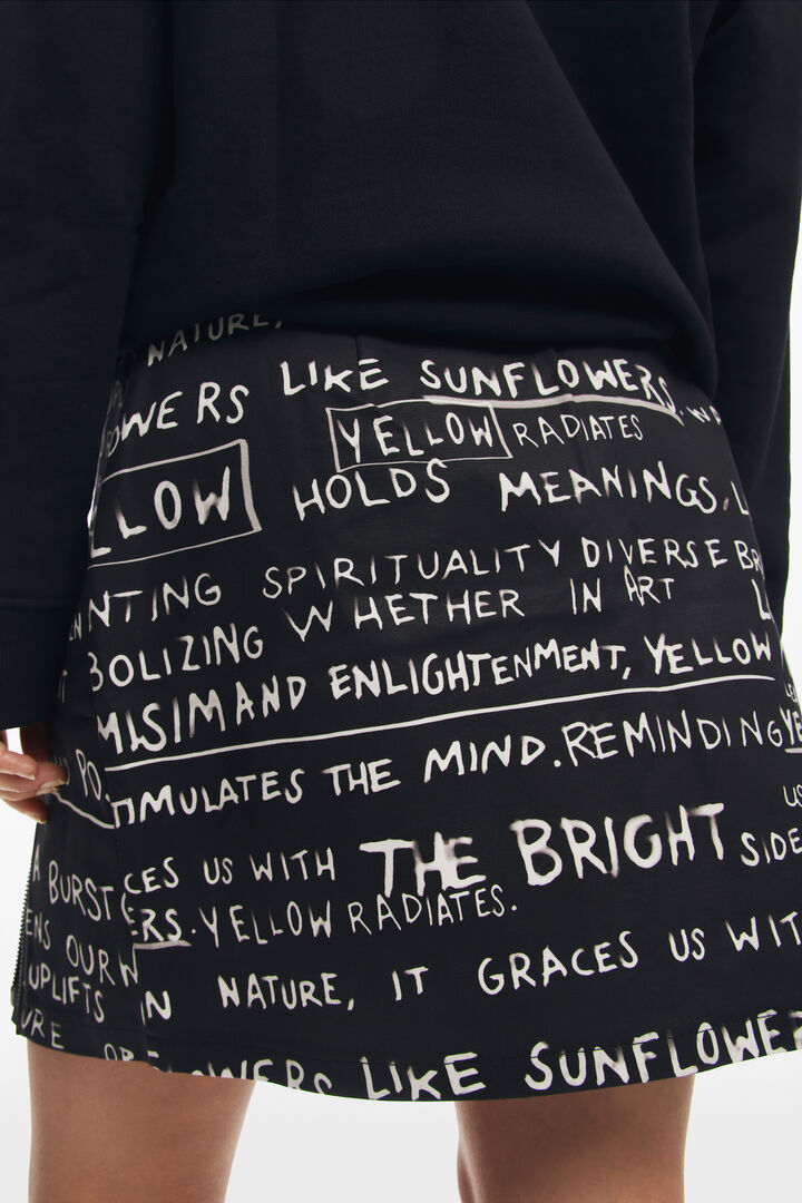 Minifalda estampado frases | Desigual