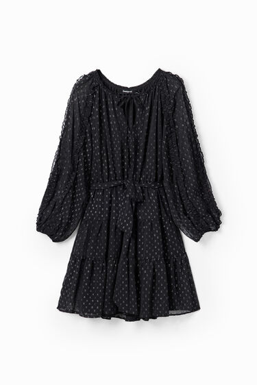 Vestit curt gasa plumeti | Desigual