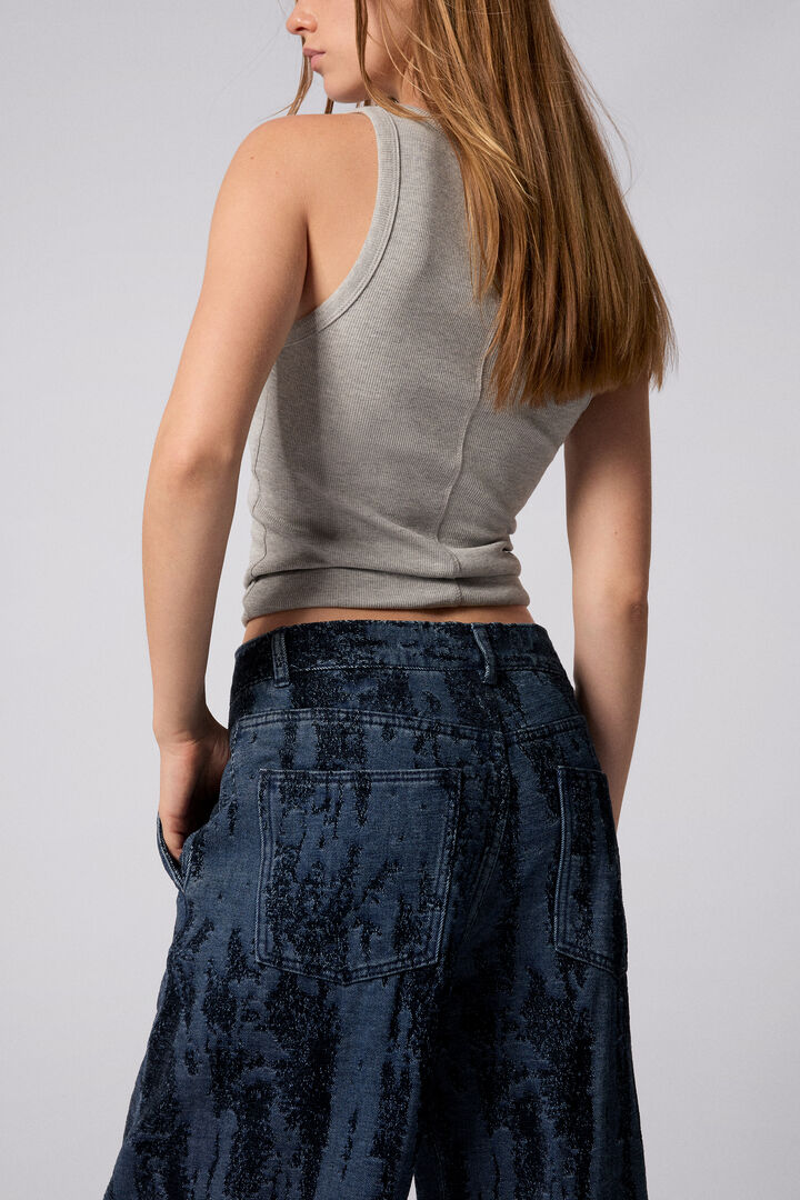 Jacquard gradient denim trousers | Desigual