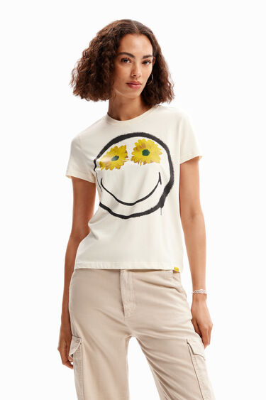 Camiseta Smiley® flores | Desigual