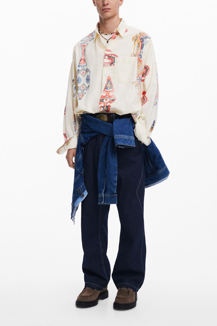 Ethnic long-sleeve shirt