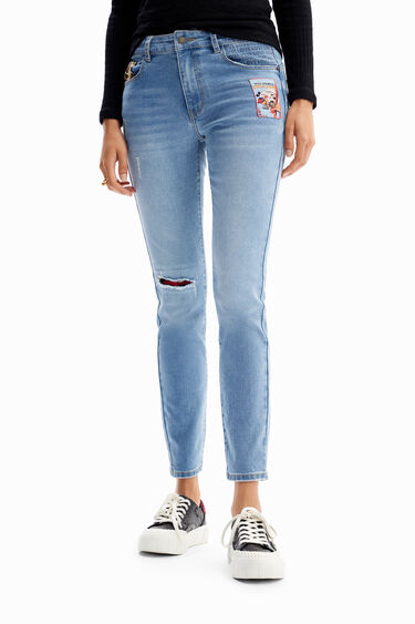 Mickey Mouse slim push-up jeans | Desigual