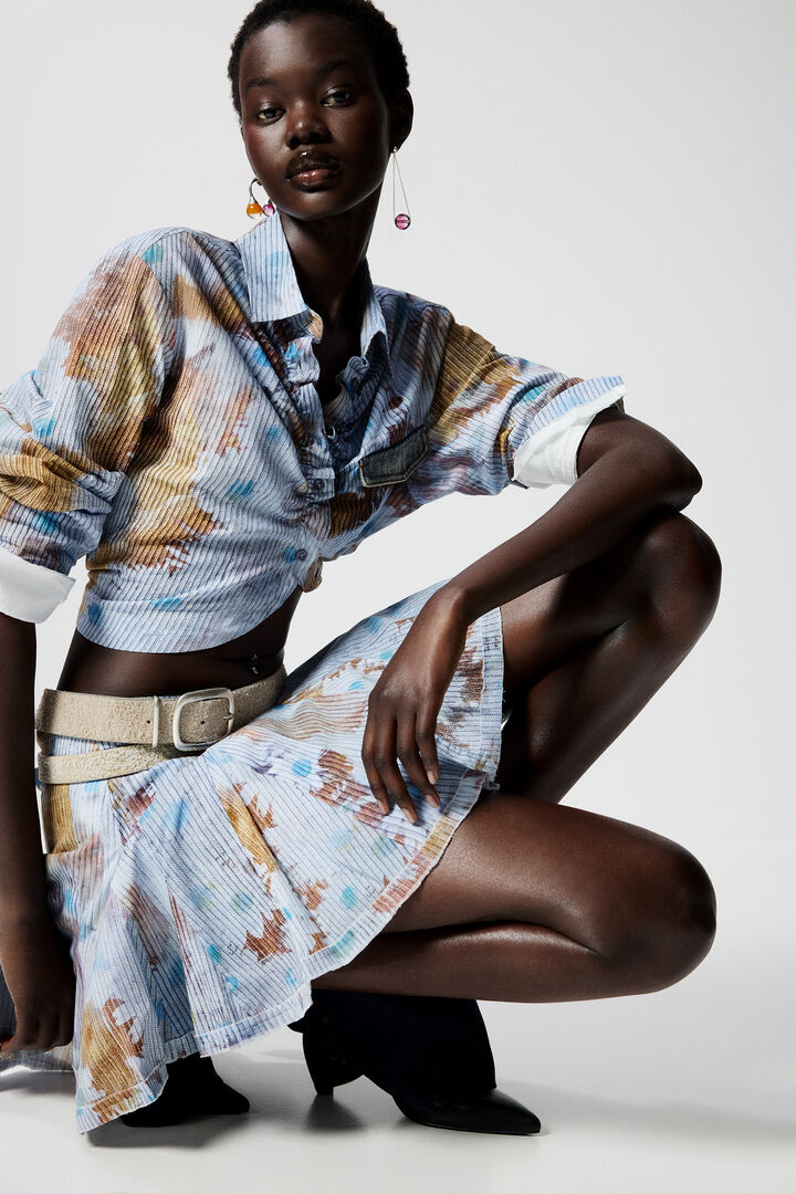 Chemise à rayures et fleurs | Desigual