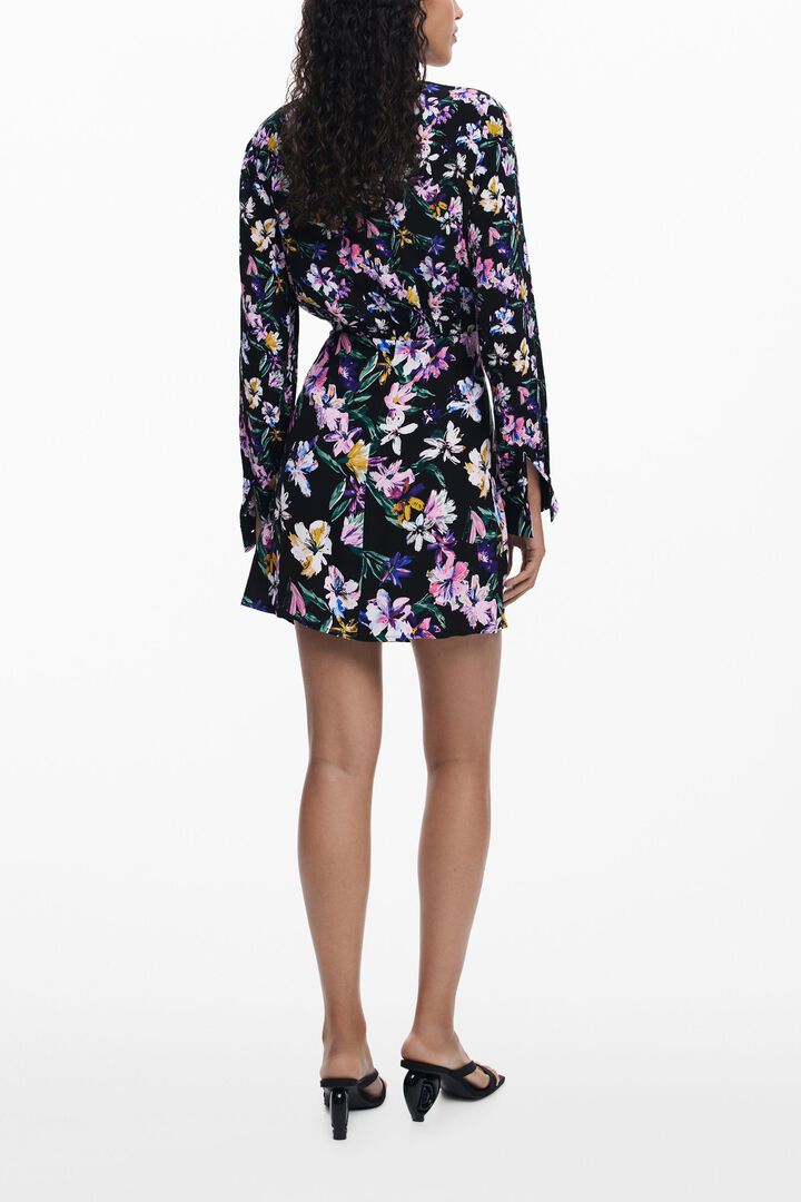 Floral knot short dress