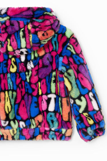 Veste effet fourrure multicolore | Desigual