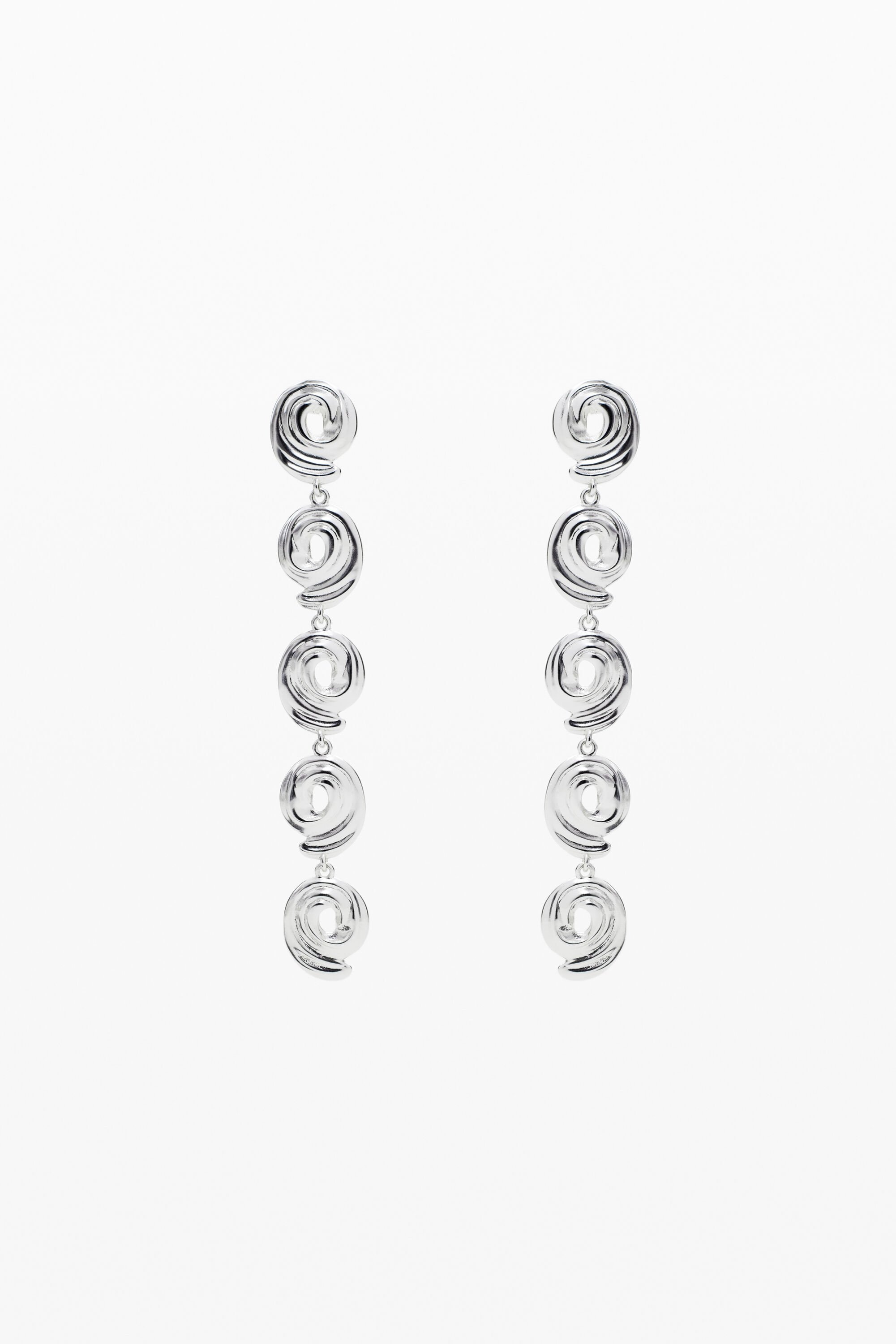 Cascade spiral earrings silver-plated Zalio