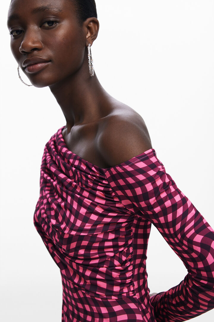 Psychedelic checkered dress | Desigual