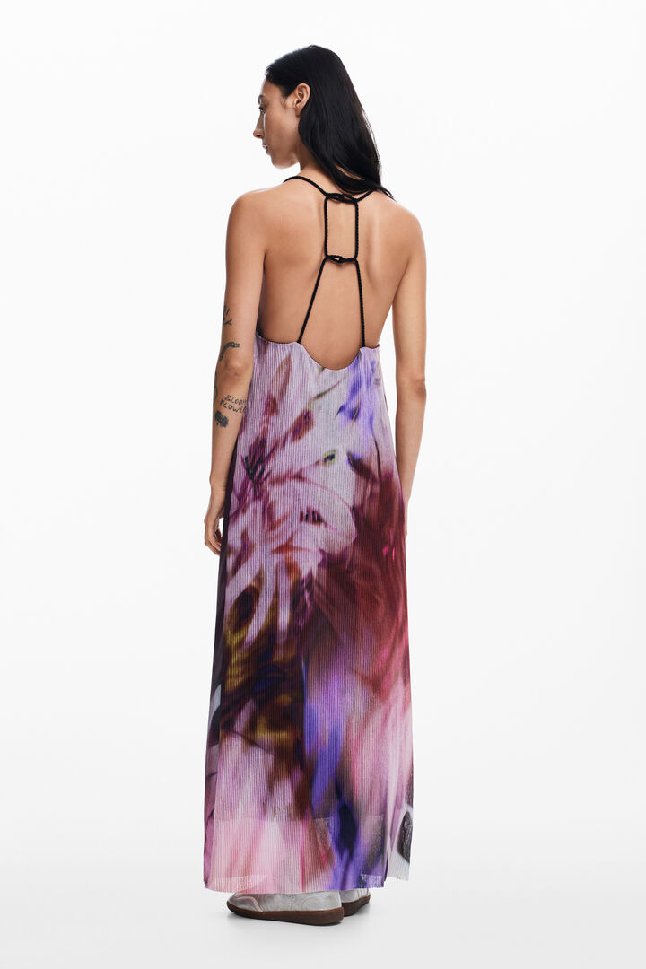 Vestido plisado estampado floral | Desigual