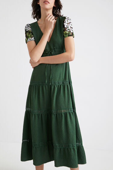 Embroidered sleeve dress | Desigual