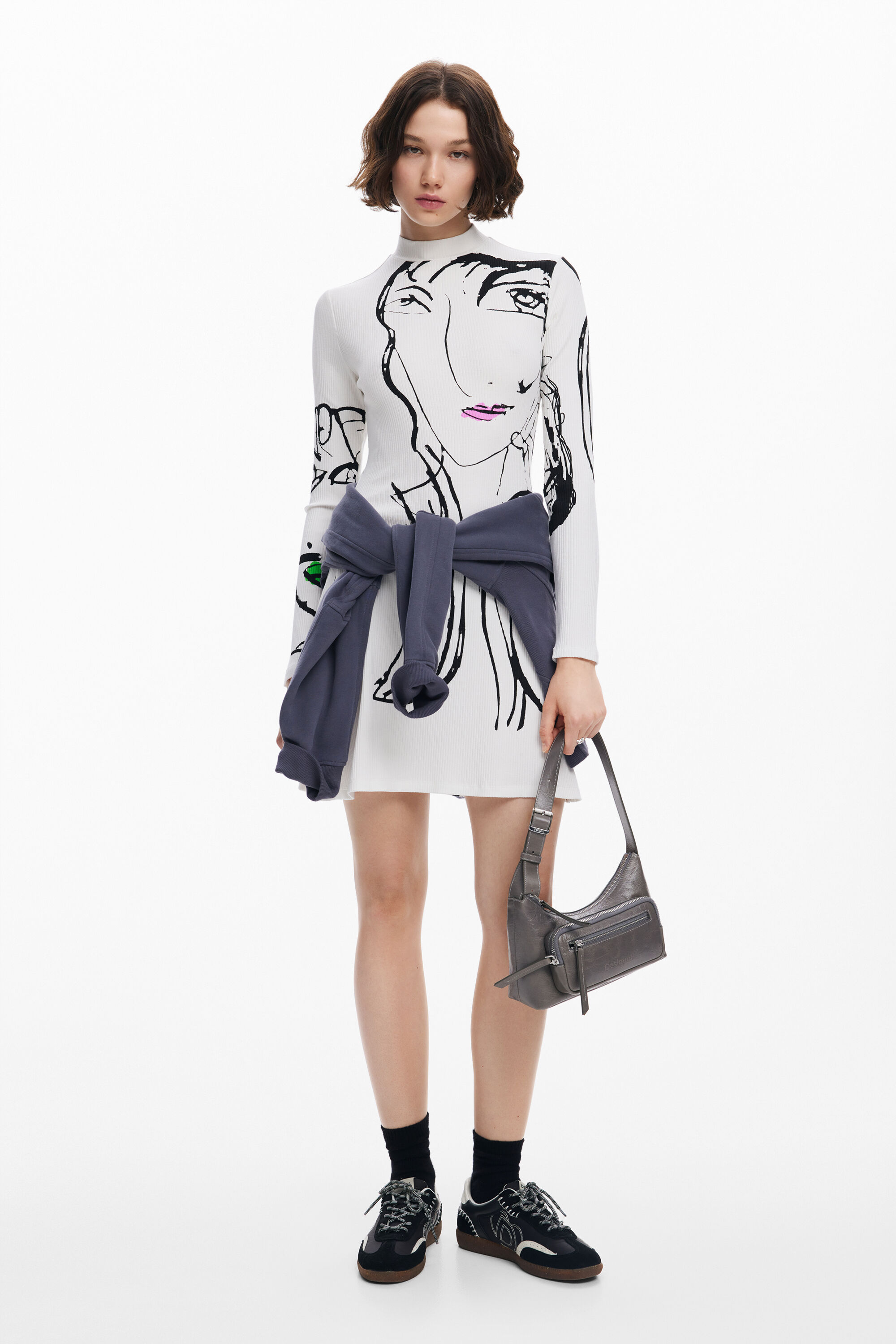 Face print dress hot sale