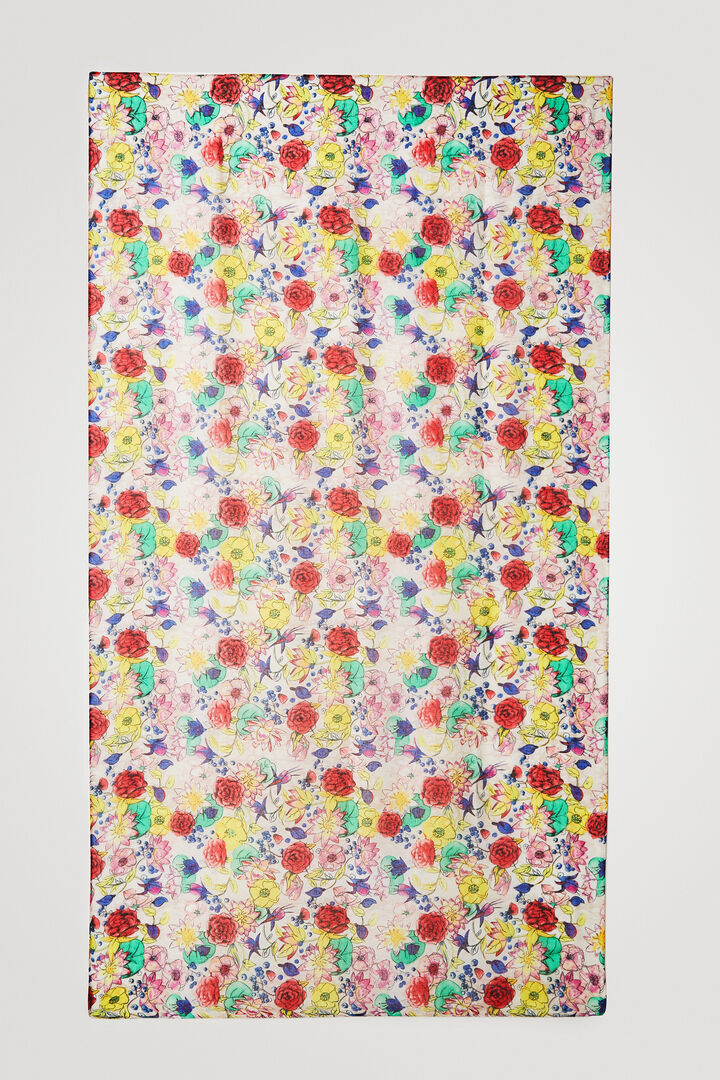 Foulard rectangulaire fleurs | Desigual